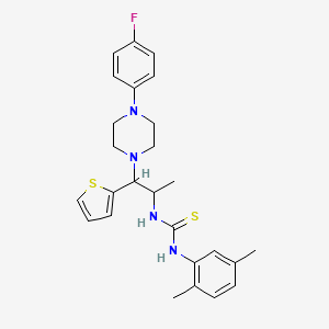 1-(2,5-Dimethylphenyl)-3-(1-(4-(4-fluorophenyl)piperazin-1-yl)-1-(thiophen-2-yl)propan-2-yl)thiourea