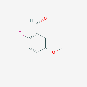 molecular formula C9H9FO2 B2930085 2-Fluoro-5-methoxy-4-methylbenzaldehyde CAS No. 1378655-94-7