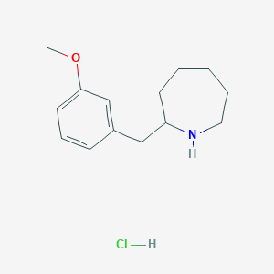molecular formula C14H22ClNO B2930093 2-[(3-Methoxyphenyl)methyl]azepane hydrochloride CAS No. 2060031-33-4