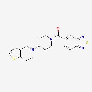 molecular formula C19H20N4OS2 B2930106 benzo[c][1,2,5]thiadiazol-5-yl(4-(6,7-dihydrothieno[3,2-c]pyridin-5(4H)-yl)piperidin-1-yl)methanone CAS No. 2034311-15-2