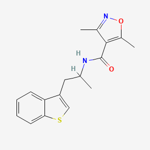 N-(1-(benzo[b]thiophen-3-yl)propan-2-yl)-3,5-dimethylisoxazole-4-carboxamide