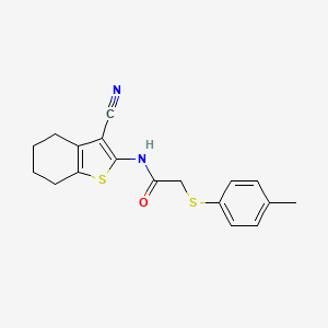 N-(3-cyano-4,5,6,7-tetrahydrobenzo[b]thiophen-2-yl)-2-(p-tolylthio)acetamide