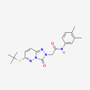 2-(6-(tert-butylthio)-3-oxo-[1,2,4]triazolo[4,3-b]pyridazin-2(3H)-yl)-N-(3,4-dimethylphenyl)acetamide