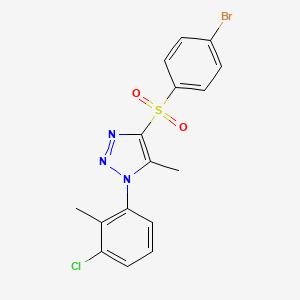 4-(4-bromobenzenesulfonyl)-1-(3-chloro-2-methylphenyl)-5-methyl-1H-1,2,3-triazole