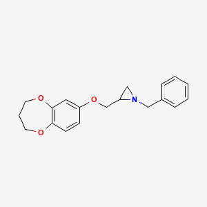 molecular formula C19H21NO3 B2930127 1-Benzyl-2-(3,4-dihydro-2H-1,5-benzodioxepin-7-yloxymethyl)aziridine CAS No. 2411263-85-7