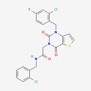 2-(1-(2-chloro-4-fluorobenzyl)-2,4-dioxo-1,2-dihydrothieno[3,2-d]pyrimidin-3(4H)-yl)-N-(2-chlorobenzyl)acetamide