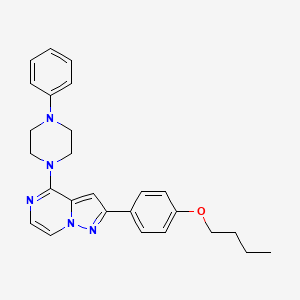 molecular formula C26H29N5O B2930133 2-(4-Butoxyphenyl)-4-(4-phenylpiperazin-1-yl)pyrazolo[1,5-a]pyrazine CAS No. 1115530-93-2