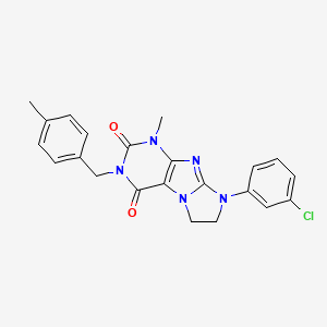 6-(3-Chlorophenyl)-4-methyl-2-[(4-methylphenyl)methyl]-7,8-dihydropurino[7,8-a]imidazole-1,3-dione