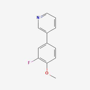 molecular formula C12H10FNO B2930136 3-(3-Fluoro-4-methoxyphenyl)pyridine CAS No. 1214355-48-2
