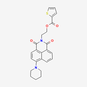 2-(1,3-dioxo-6-(piperidin-1-yl)-1H-benzo[de]isoquinolin-2(3H)-yl)ethyl thiophene-2-carboxylate