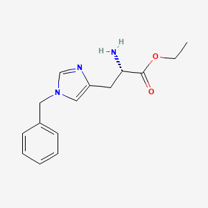 molecular formula C15H19N3O2 B2930144 Ethyl (2S)-2-amino-3-(1-benzylimidazol-4-yl)propanoate CAS No. 804433-27-0
