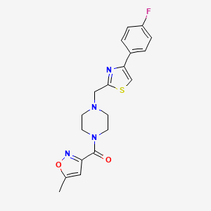 (4-((4-(4-Fluorophenyl)thiazol-2-yl)methyl)piperazin-1-yl)(5-methylisoxazol-3-yl)methanone