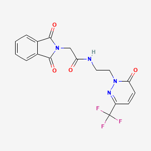 2-(1,3-Dioxoisoindol-2-yl)-N-[2-[6-oxo-3-(trifluoromethyl)pyridazin-1-yl]ethyl]acetamide
