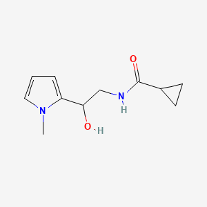 N-(2-hydroxy-2-(1-methyl-1H-pyrrol-2-yl)ethyl)cyclopropanecarboxamide