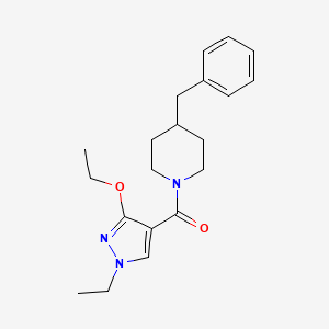 molecular formula C20H27N3O2 B2930161 (4-benzylpiperidin-1-yl)(3-ethoxy-1-ethyl-1H-pyrazol-4-yl)methanone CAS No. 1014049-11-6