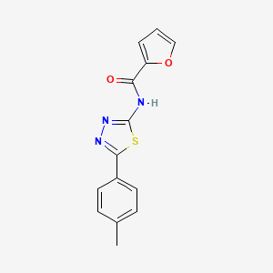 molecular formula C14H11N3O2S B2930163 N-(5-(p-tolyl)-1,3,4-thiadiazol-2-yl)furan-2-carboxamide CAS No. 297763-55-4