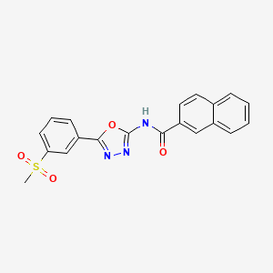 N-(5-(3-(methylsulfonyl)phenyl)-1,3,4-oxadiazol-2-yl)-2-naphthamide