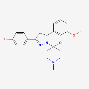 2'-(4-Fluorophenyl)-7'-methoxy-1-methyl-1',10b'-dihydrospiro[piperidine-4,5'-pyrazolo[1,5-c][1,3]benzoxazine]