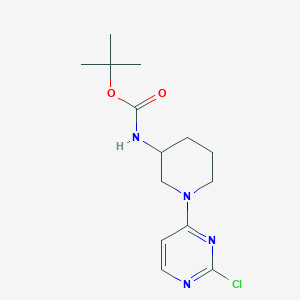 molecular formula C14H21ClN4O2 B2930172 Tert-butyl (1-(2-chloropyrimidin-4-yl)piperidin-3-yl)carbamate CAS No. 1420956-78-0