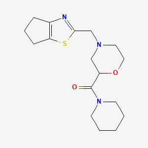 [4-(5,6-Dihydro-4H-cyclopenta[d][1,3]thiazol-2-ylmethyl)morpholin-2-yl]-piperidin-1-ylmethanone