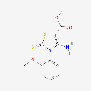Methyl 4-amino-3-(2-methoxyphenyl)-2-sulfanylidene-1,3-thiazole-5-carboxylate