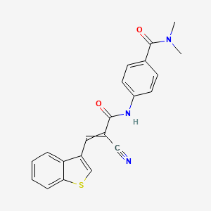 4-[3-(1-benzothiophen-3-yl)-2-cyanoprop-2-enamido]-N,N-dimethylbenzamide