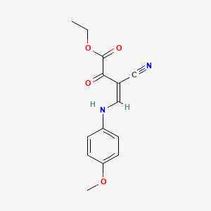 ethyl (3Z)-3-cyano-4-[(4-methoxyphenyl)amino]-2-oxobut-3-enoate