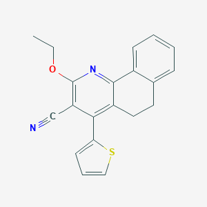 molecular formula C20H16N2OS B293019 2-Ethoxy-4-(2-thienyl)-5,6-dihydrobenzo[h]quinoline-3-carbonitrile 