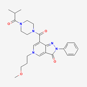 7-(4-isobutyrylpiperazine-1-carbonyl)-5-(3-methoxypropyl)-2-phenyl-2H-pyrazolo[4,3-c]pyridin-3(5H)-one