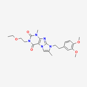 8-(3,4-dimethoxyphenethyl)-3-(2-ethoxyethyl)-1,7-dimethyl-1H-imidazo[2,1-f]purine-2,4(3H,8H)-dione