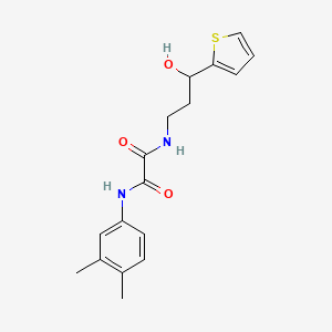 N1-(3,4-dimethylphenyl)-N2-(3-hydroxy-3-(thiophen-2-yl)propyl)oxalamide