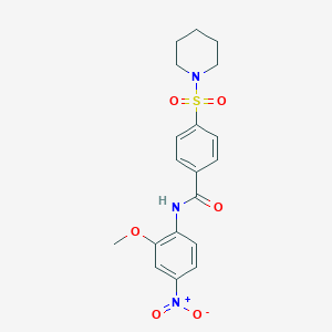 N-(2-methoxy-4-nitrophenyl)-4-(piperidin-1-ylsulfonyl)benzamide
