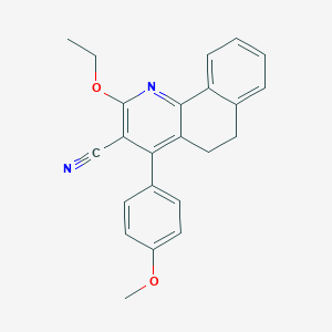 molecular formula C23H20N2O2 B293020 2-Ethoxy-4-(4-methoxyphenyl)-5,6-dihydrobenzo[h]quinoline-3-carbonitrile 