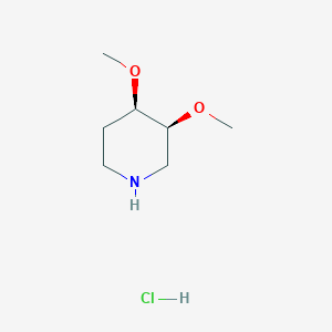 molecular formula C7H16ClNO2 B2930204 (3S,4R)-3,4-二甲氧基哌啶；盐酸 CAS No. 2445750-34-3