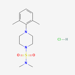 molecular formula C14H24ClN3O2S B2930210 4-(2,6-二甲苯基)-N,N-二甲基哌嗪-1-磺酰胺盐酸盐 CAS No. 1029989-28-3