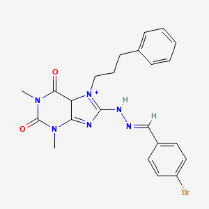8-[(E)-2-[(4-bromophenyl)methylidene]hydrazin-1-yl]-1,3-dimethyl-7-(3-phenylpropyl)-2,3,6,7-tetrahydro-1H-purine-2,6-dione