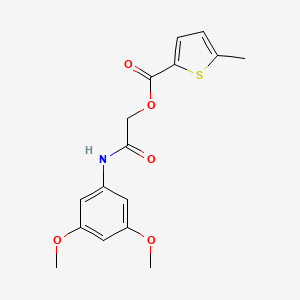 molecular formula C16H17NO5S B2930223 [(3,5-Dimethoxyphenyl)carbamoyl]methyl 5-methylthiophene-2-carboxylate CAS No. 438014-02-9