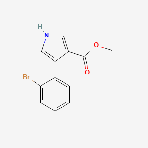 molecular formula C12H10BrNO2 B2930230 Methyl 4-(2-bromophenyl)-1H-pyrrole-3-carboxylate CAS No. 1260800-09-6