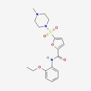 molecular formula C18H23N3O5S B2930236 N-(2-ethoxyphenyl)-5-((4-methylpiperazin-1-yl)sulfonyl)furan-2-carboxamide CAS No. 1171852-30-4