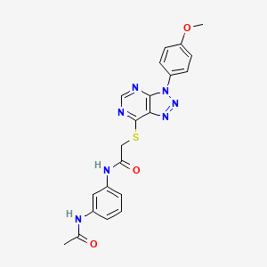 molecular formula C21H19N7O3S B2930238 N-(3-acetamidophenyl)-2-((3-(4-methoxyphenyl)-3H-[1,2,3]triazolo[4,5-d]pyrimidin-7-yl)thio)acetamide CAS No. 863500-57-6