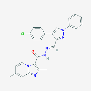 N'-{[4-(4-chlorophenyl)-1-phenyl-1H-pyrazol-3-yl]methylene}-2,7-dimethylimidazo[1,2-a]pyridine-3-carbohydrazide