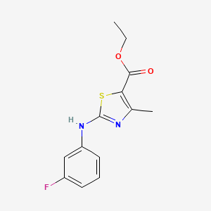 molecular formula C13H13FN2O2S B2930241 2-(3-氟苯胺)-4-甲基-1,3-噻唑-5-羧酸乙酯 CAS No. 1338683-69-4