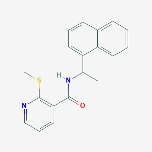2-(methylsulfanyl)-N-[1-(naphthalen-1-yl)ethyl]pyridine-3-carboxamide
