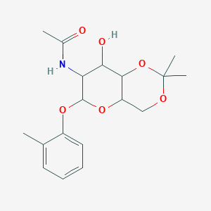 N-[8-hydroxy-2,2-dimethyl-6-(2-methylphenoxy)-4,4a,6,7,8,8a-hexahydropyrano[3,2-d][1,3]dioxin-7-yl]acetamide