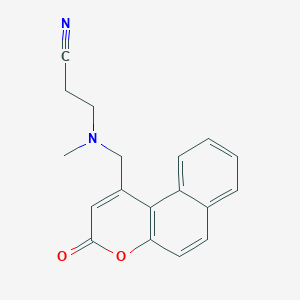 3-(methyl((3-oxo-3H-benzo[f]chromen-1-yl)methyl)amino)propanenitrile