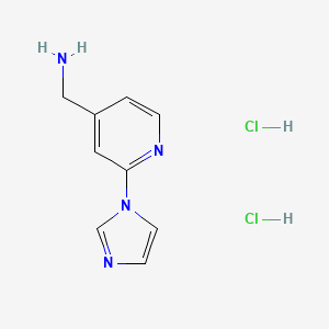 [2-(1H-imidazol-1-yl)pyridin-4-yl]methanamine dihydrochloride