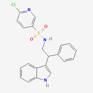 6-chloro-N-[2-(1H-indol-3-yl)-2-phenylethyl]pyridine-3-sulfonamide