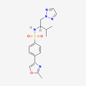 molecular formula C17H21N5O3S B2930272 N-(3-methyl-1-(2H-1,2,3-triazol-2-yl)butan-2-yl)-4-(2-methyloxazol-4-yl)benzenesulfonamide CAS No. 2034439-69-3