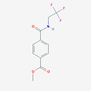 molecular formula C11H10F3NO3 B2930290 Methyl 4-(2,2,2-trifluoroethylcarbamoyl)benzoate CAS No. 1625826-16-5