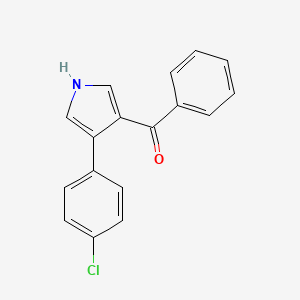 molecular formula C17H12ClNO B2930295 (4-(4-Chlorophenyl)-1H-pyrrol-3-yl)(phenyl)methanone CAS No. 150061-84-0